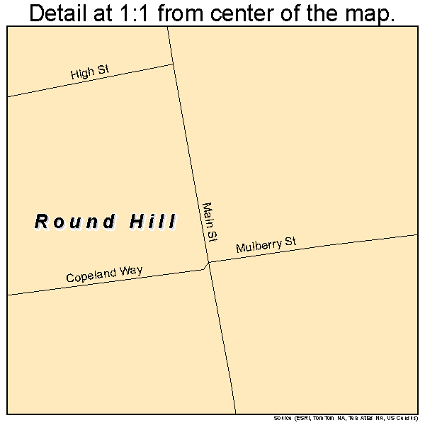 Round Hill, Virginia road map detail