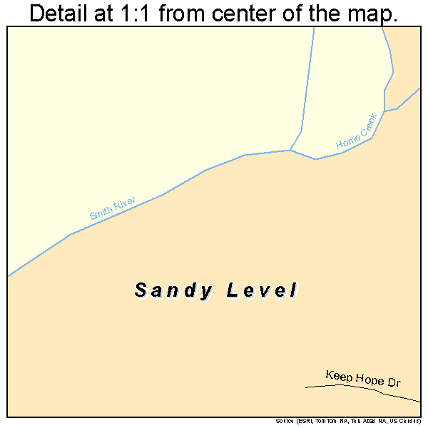 Sandy Level, Virginia road map detail