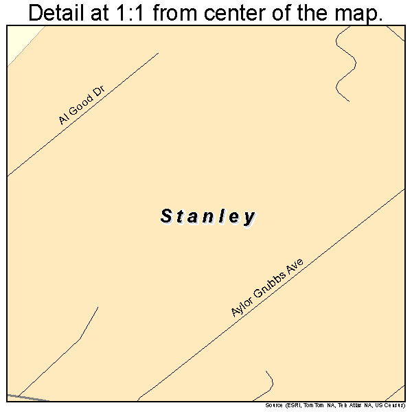 Stanley, Virginia road map detail