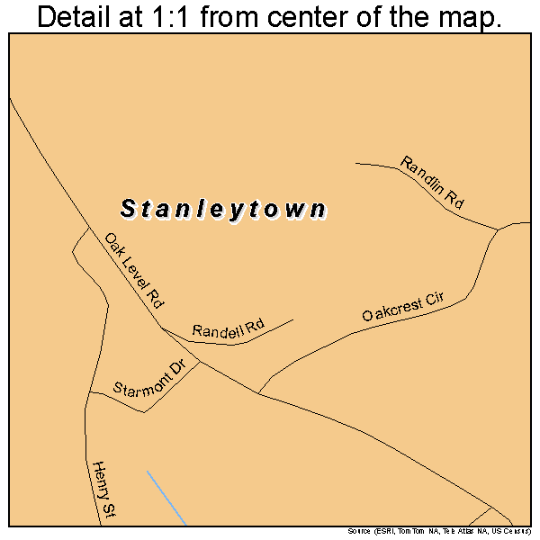 Stanleytown, Virginia road map detail
