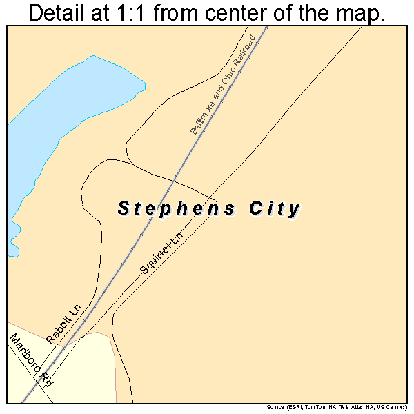 Stephens City, Virginia road map detail