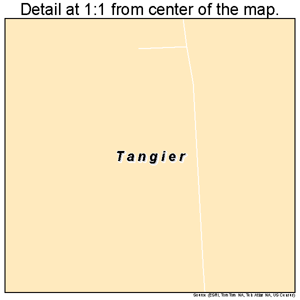 Tangier, Virginia road map detail
