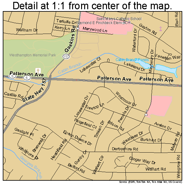 Tuckahoe, Virginia road map detail
