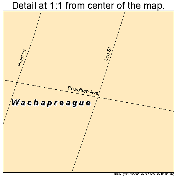 Wachapreague, Virginia road map detail