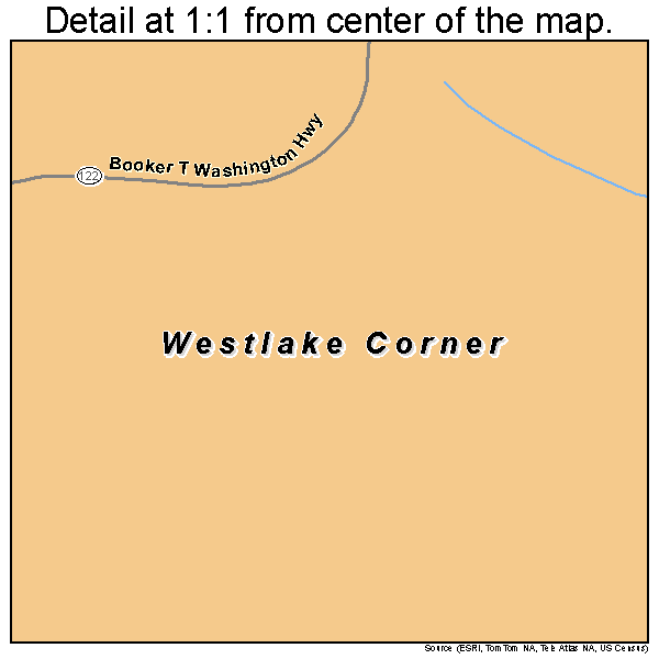 Westlake Corner, Virginia road map detail