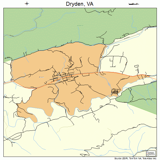 Dryden, VA street map