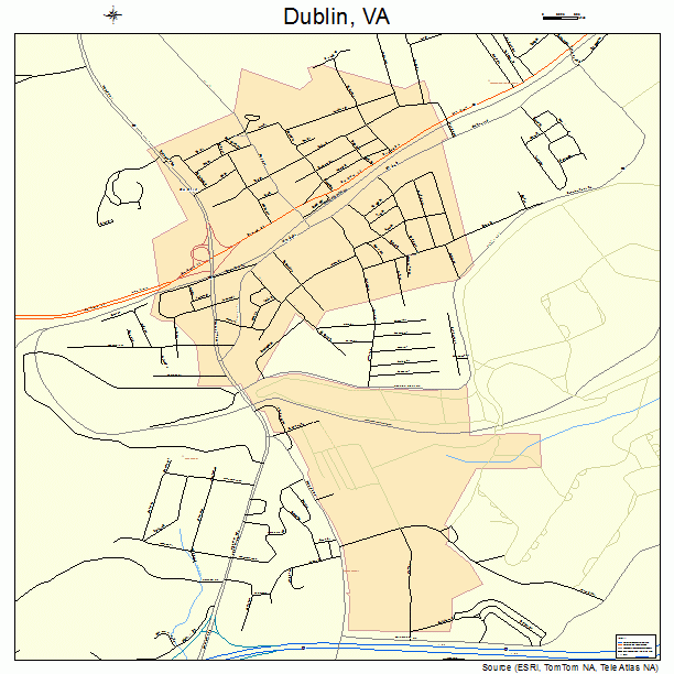 Dublin, VA street map