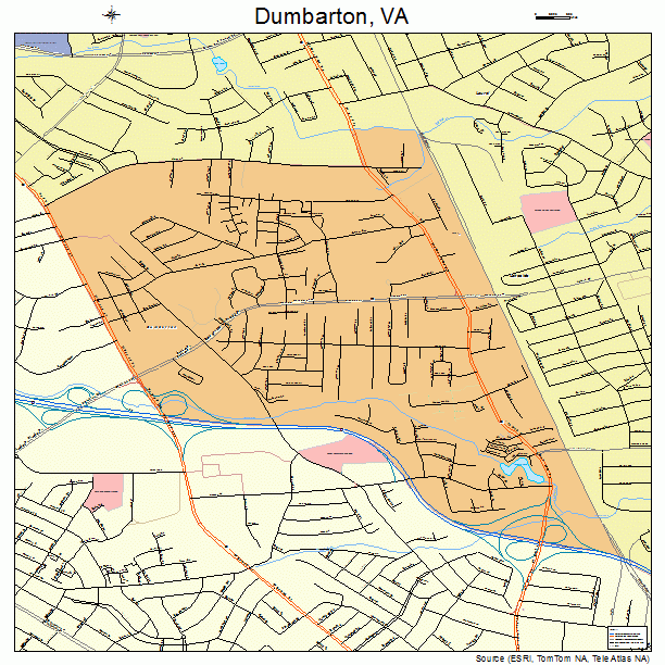 Dumbarton, VA street map