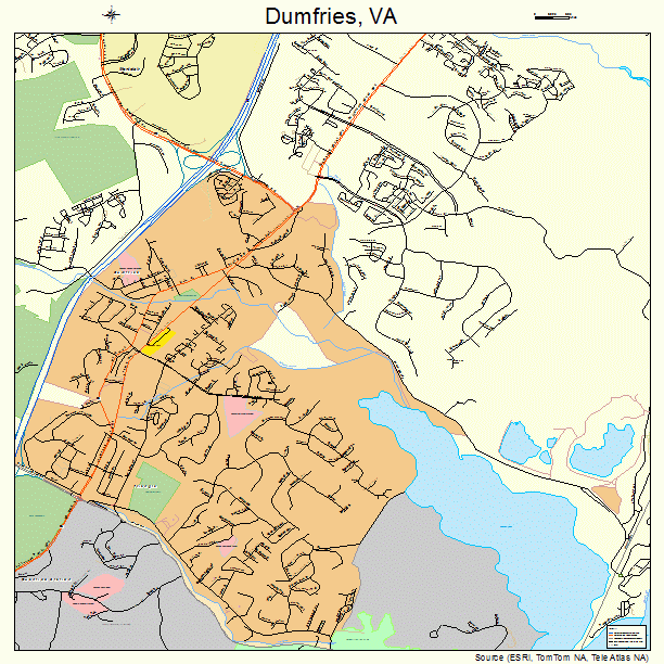 Dumfries, VA street map