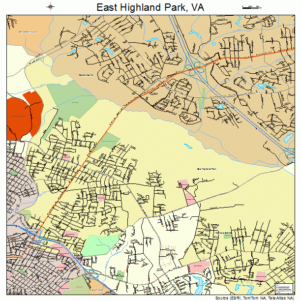 East Highland Park, VA street map