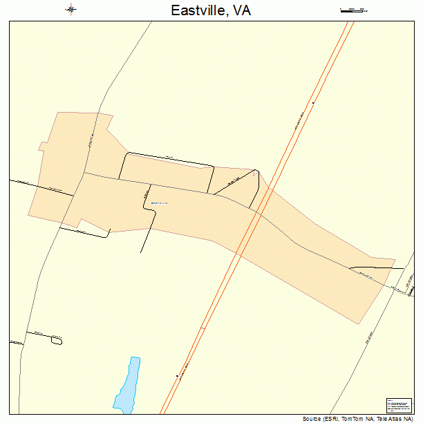 Eastville, VA street map