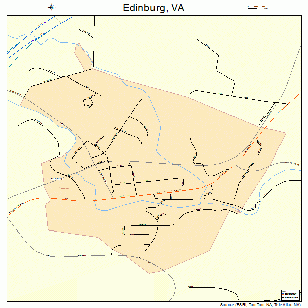 Edinburg, VA street map