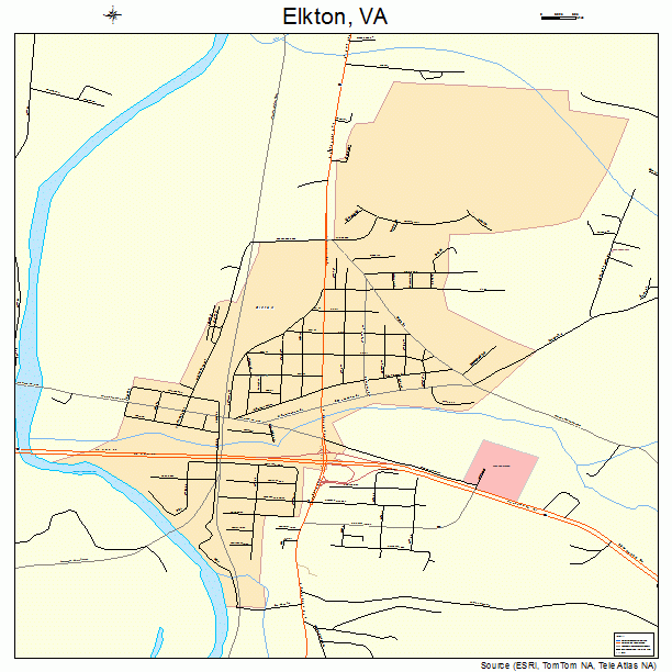 Elkton, VA street map