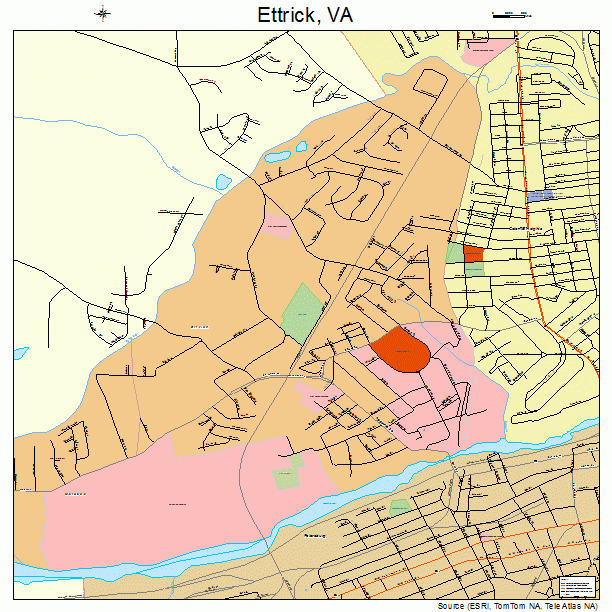 Ettrick, VA street map