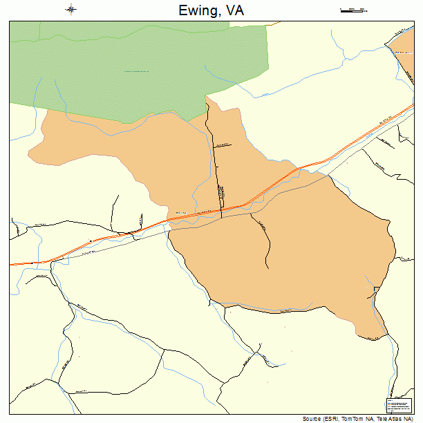 Ewing, VA street map