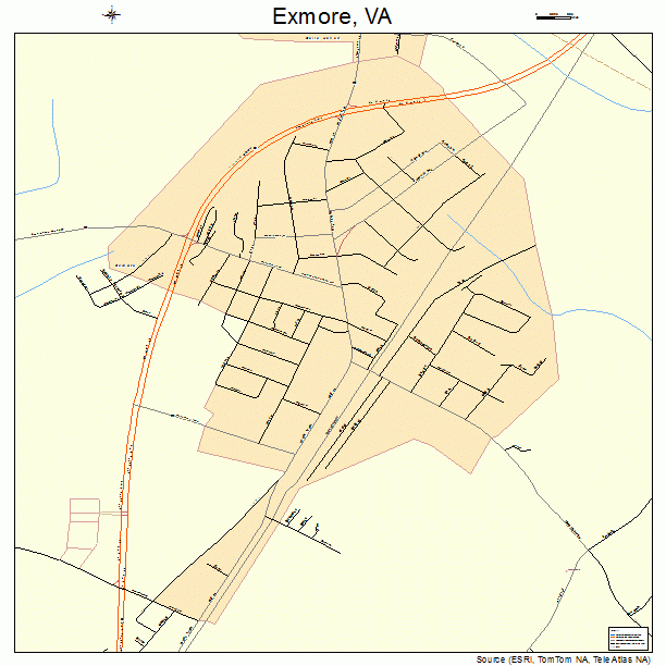 Exmore, VA street map