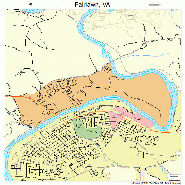 Fairlawn, VA street map