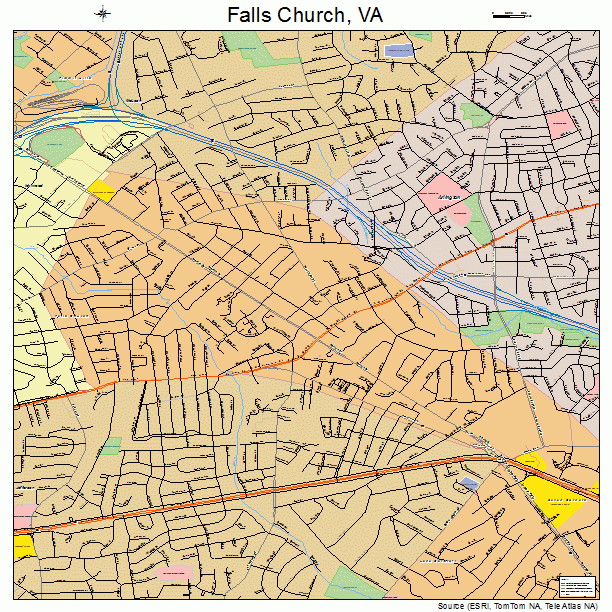 Falls Church, VA street map