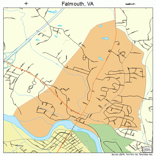 Falmouth, VA street map
