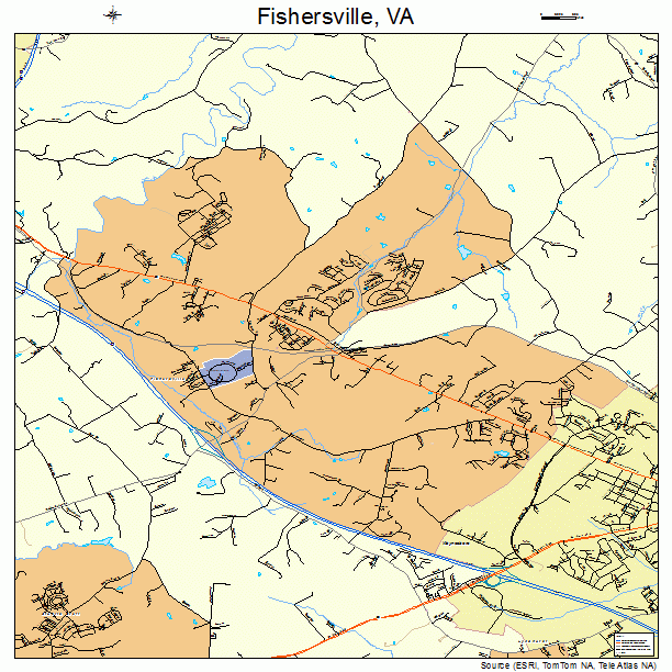 Fishersville, VA street map