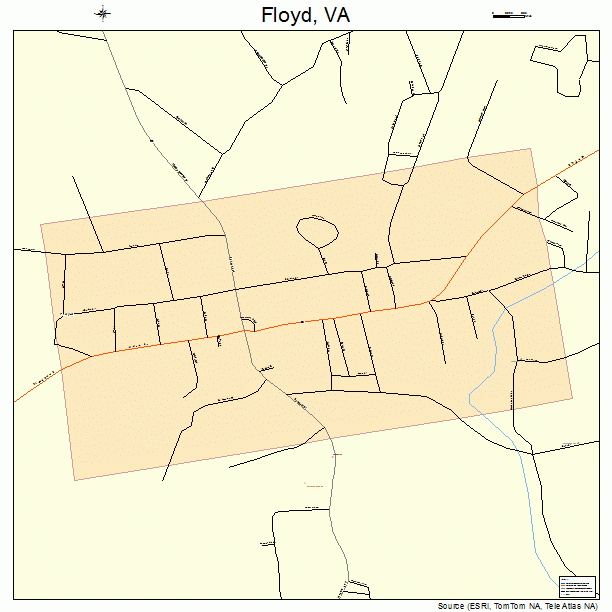 Floyd, VA street map