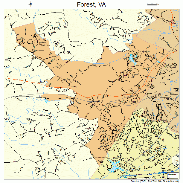 Forest, VA street map