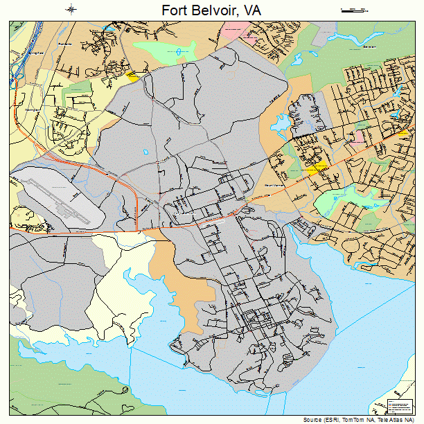 Fort Belvoir, VA street map
