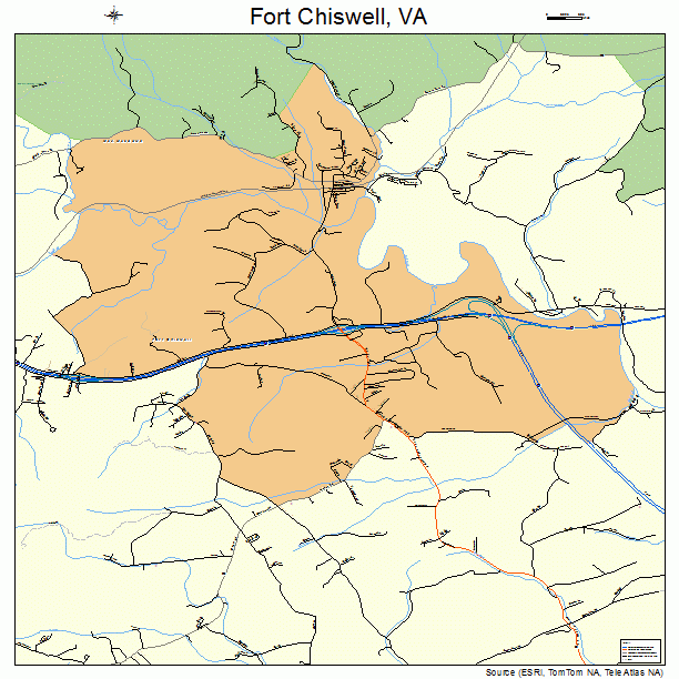 Fort Chiswell, VA street map