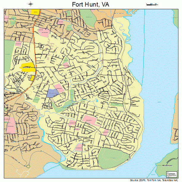 Fort Hunt, VA street map