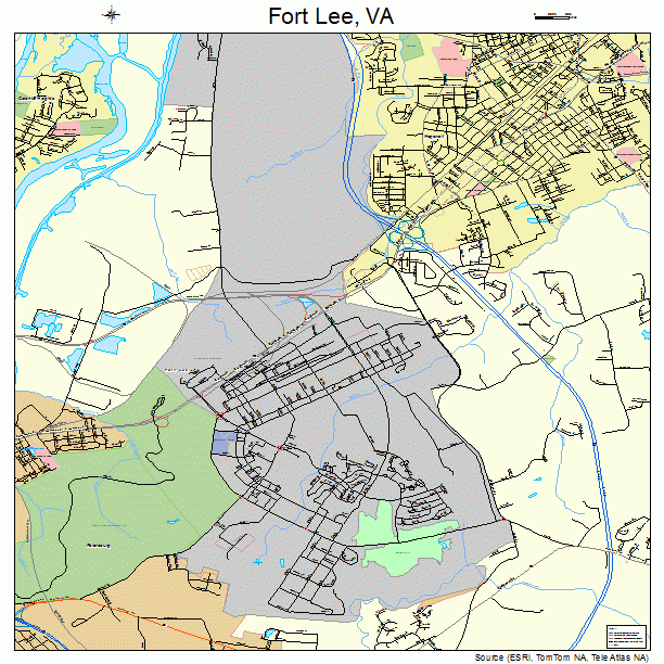 Fort Lee Virginia Street Map 5129152