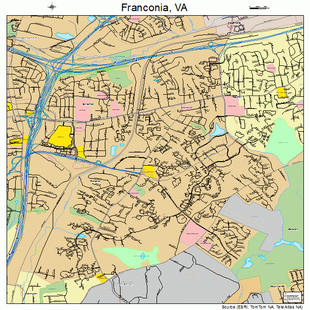 Franconia, VA street map