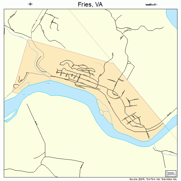 Fries, VA street map