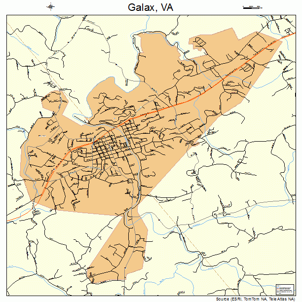 Galax, VA street map