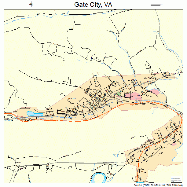 Gate City, VA street map