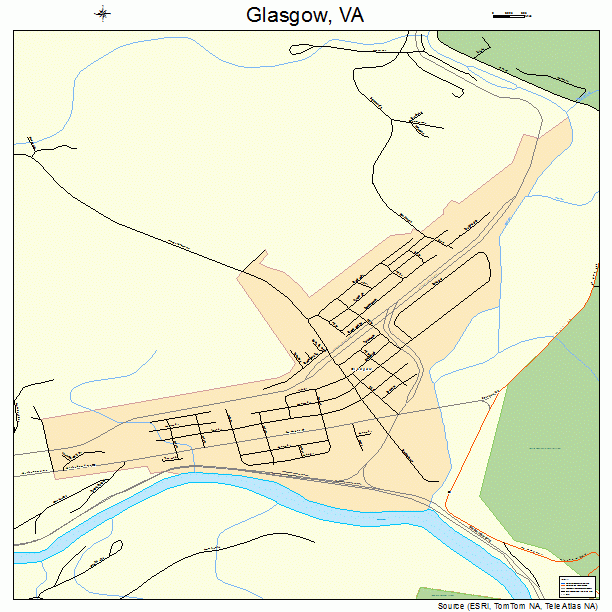 Glasgow, VA street map