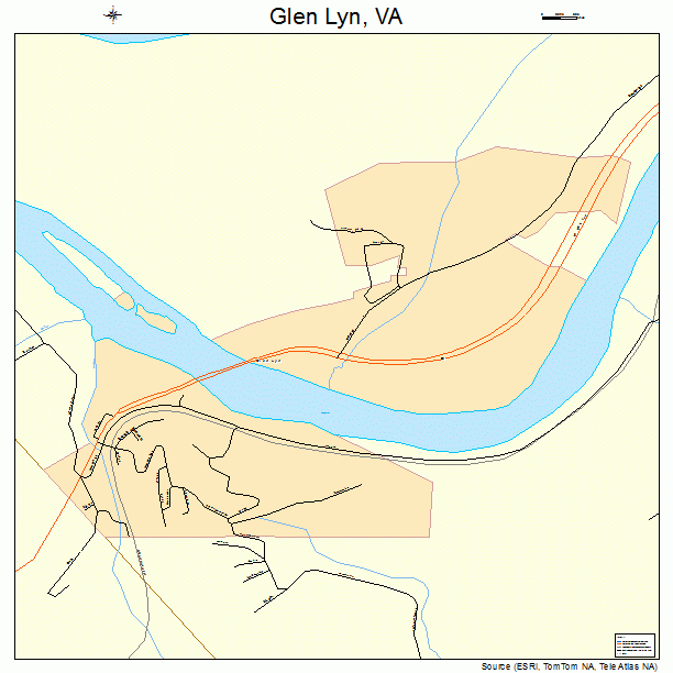 Glen Lyn, VA street map