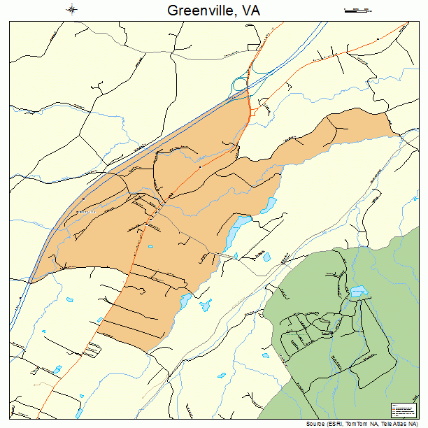 Greenville, VA street map