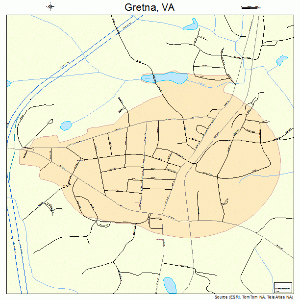 Gretna, VA street map