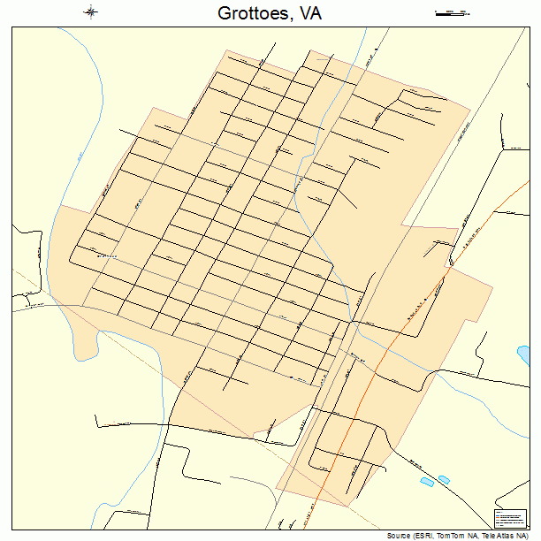 Grottoes, VA street map