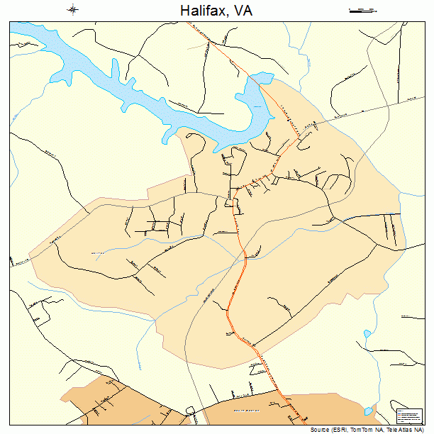 Halifax, VA street map