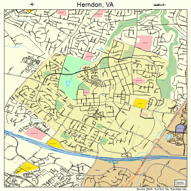 Herndon, VA street map