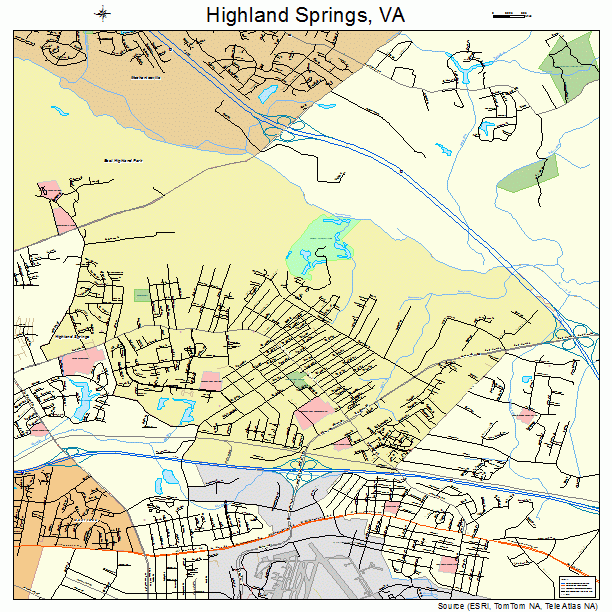 Highland Springs, VA street map