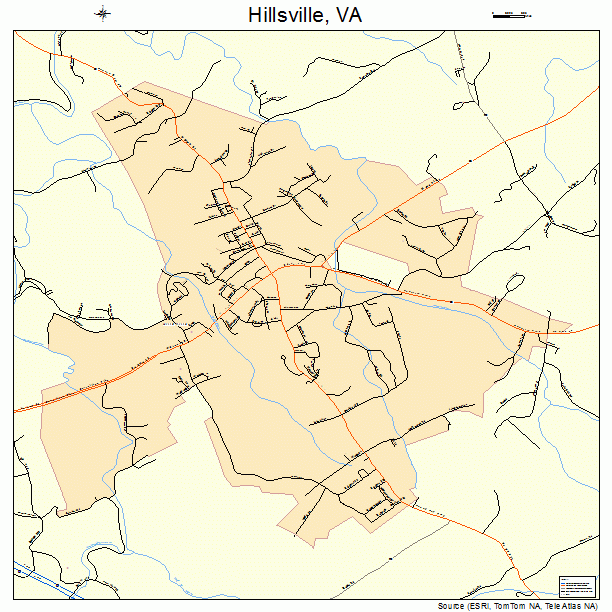 Hillsville, VA street map