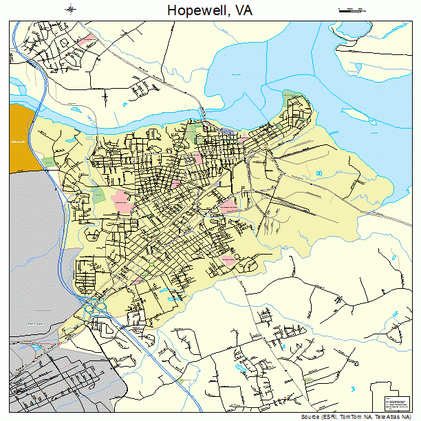 Hopewell, VA street map