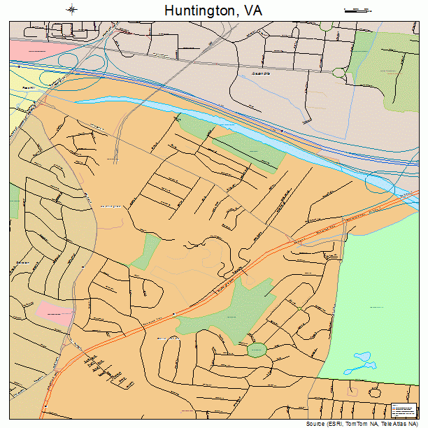 Huntington, VA street map