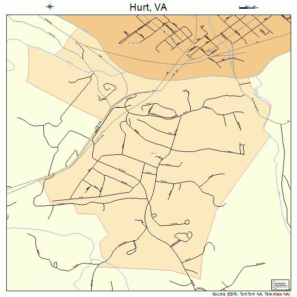 Hurt, VA street map