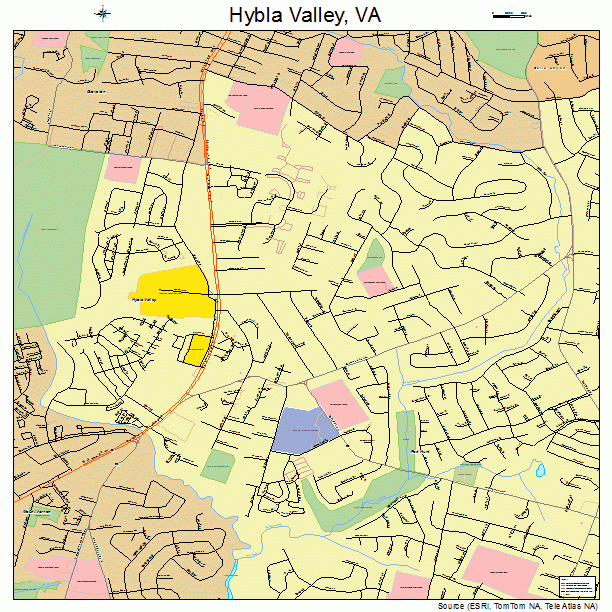 Hybla Valley, VA street map