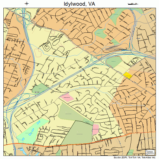Idylwood, VA street map