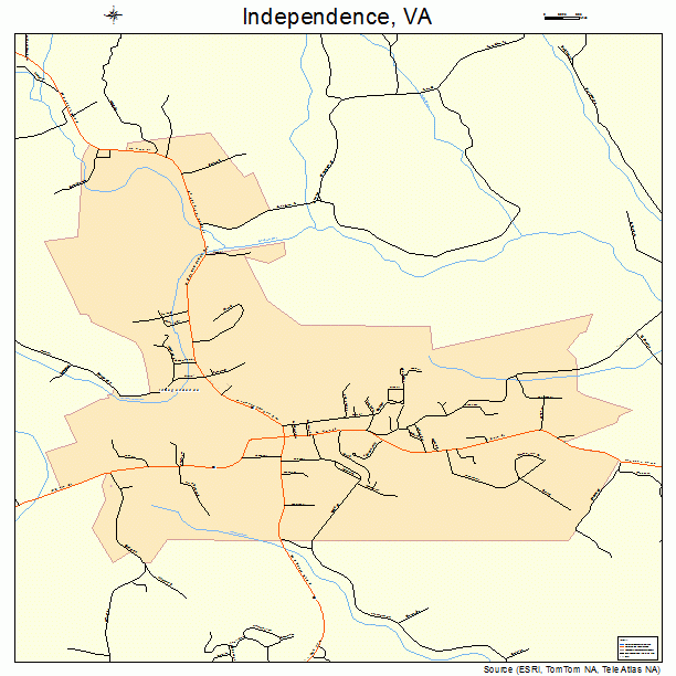 Independence, VA street map