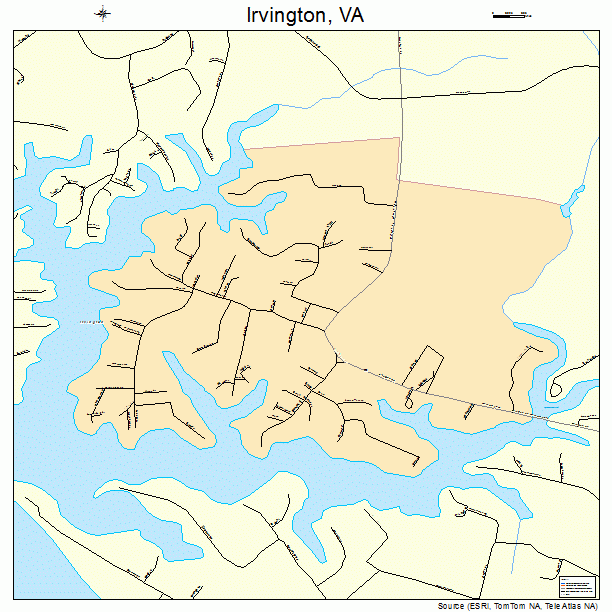 Irvington, VA street map